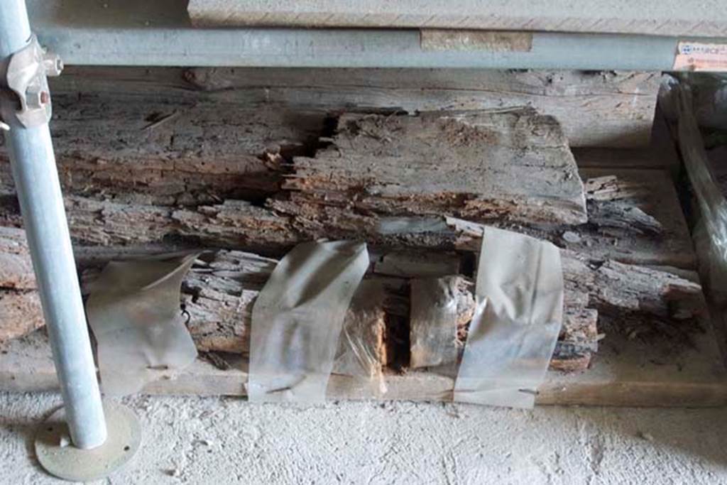 Villa dei Papiri, Herculaneum. July 2010. Wooden remains in store.
Photo courtesy of Michael Binns.
